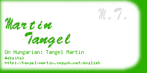 martin tangel business card